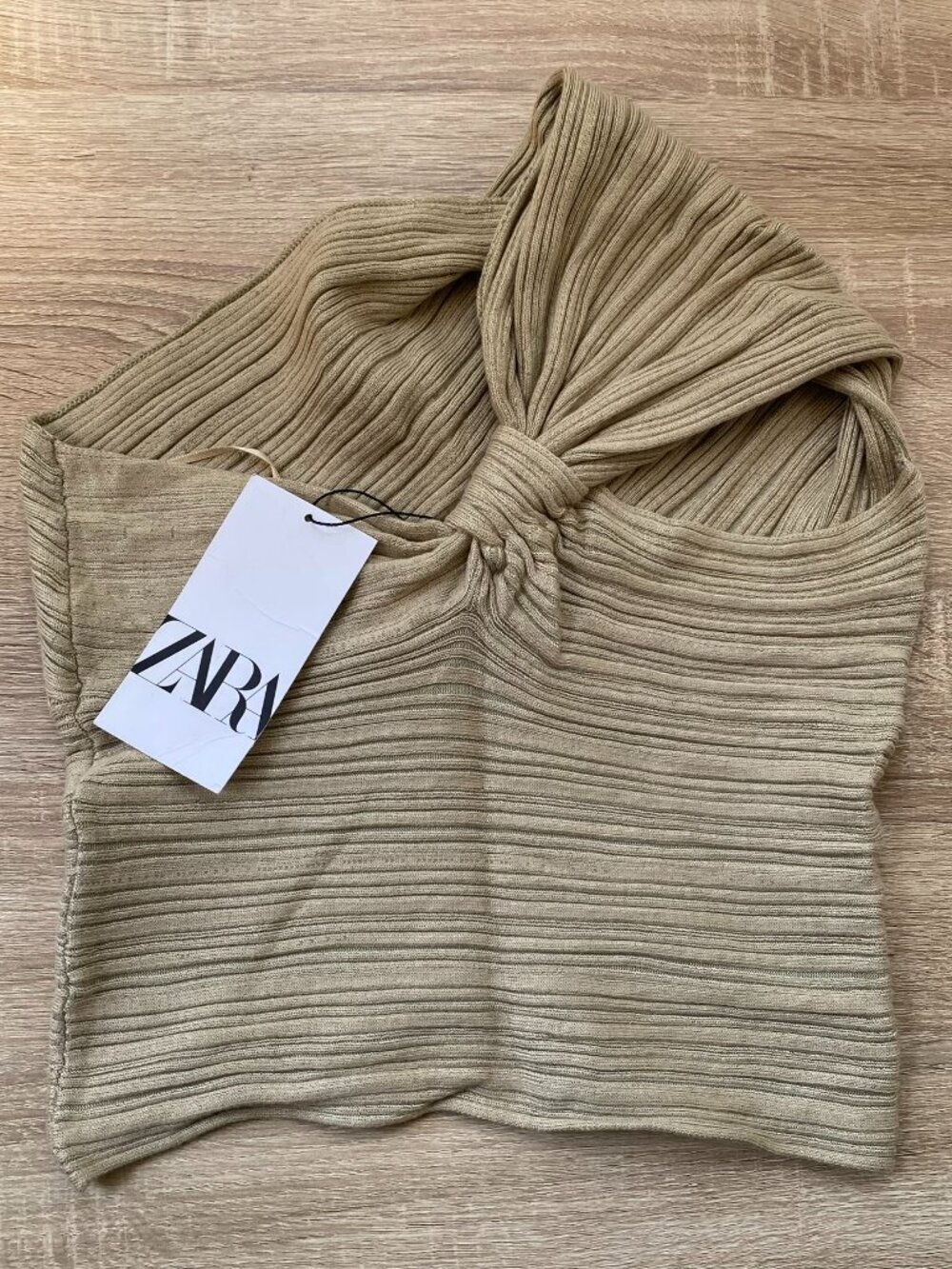 NWT Zara Asymmetrical Knot Top XS 4240/001